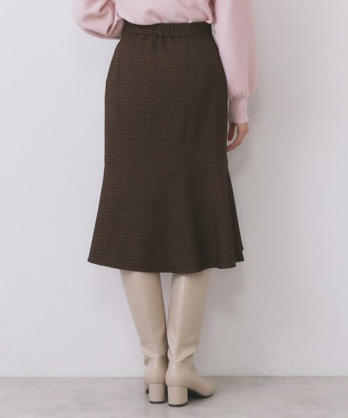 index / インデックス スカート | カルゼツイードアシメフレアスカート【洗濯機OK/防シワ/イージーアイロン/抗ピル】 | 詳細15