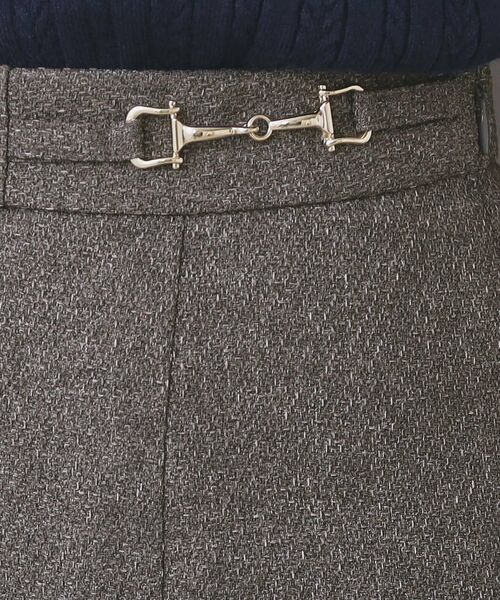 index / インデックス スカート | カルゼツイードアシメフレアスカート【洗濯機OK/防シワ/イージーアイロン/抗ピル】 | 詳細4