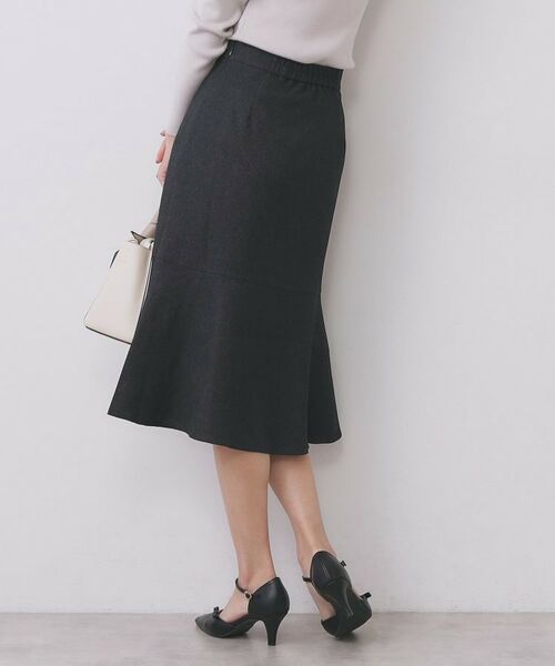 index / インデックス スカート | カルゼツイードアシメフレアスカート【洗濯機OK/防シワ/イージーアイロン/抗ピル】 | 詳細5