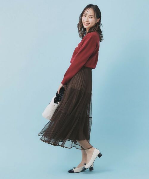 index / インデックス スカート | リバーシブルチュールティアードフレアスカート【洗濯機OK】 | 詳細10