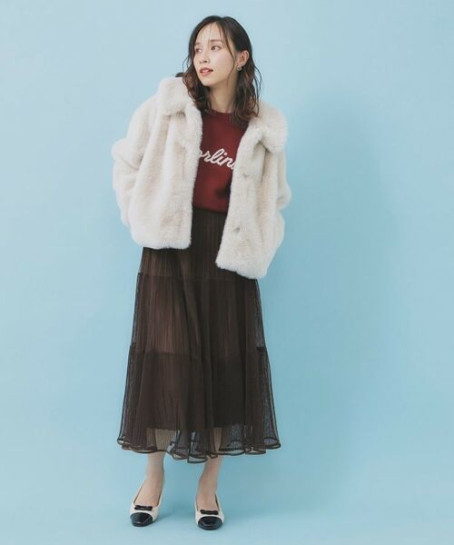 index / インデックス スカート | リバーシブルチュールティアードフレアスカート【洗濯機OK】 | 詳細11