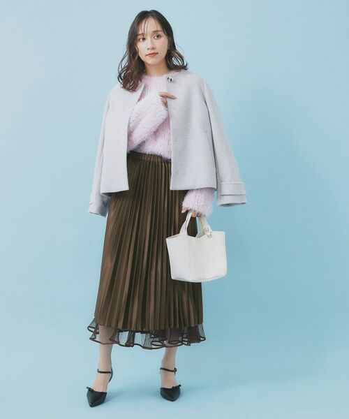 index / インデックス スカート | リバーシブルチュールティアードフレアスカート【洗濯機OK】 | 詳細14