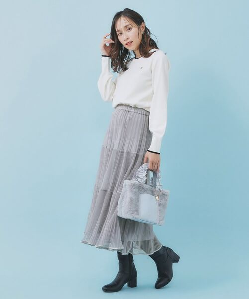 index / インデックス スカート | リバーシブルチュールティアードフレアスカート【洗濯機OK】 | 詳細27