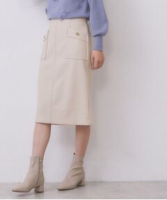 index / インデックス ミニ・ひざ丈スカート | ポケットタイトスカート【洗濯機OK/イージーケア/防シワ】