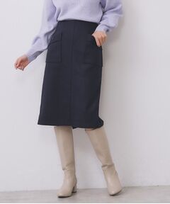 index / インデックス ミニ・ひざ丈スカート | ポケットタイトスカート【洗濯機OK/イージーケア/防シワ】