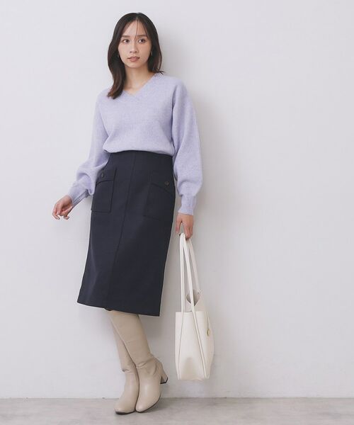 index / インデックス ミニ・ひざ丈スカート | ポケットタイトスカート【洗濯機OK/イージーケア/防シワ】 | 詳細10