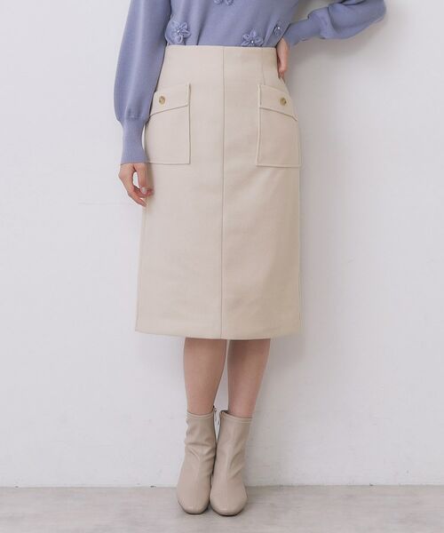 index / インデックス ミニ・ひざ丈スカート | ポケットタイトスカート【洗濯機OK/イージーケア/防シワ】 | 詳細13