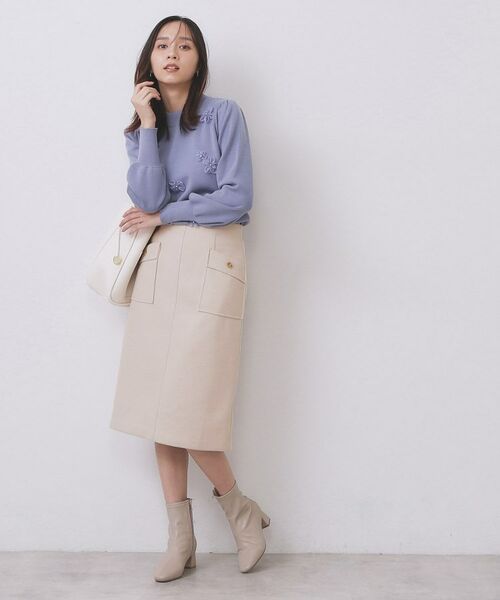 index / インデックス ミニ・ひざ丈スカート | ポケットタイトスカート【洗濯機OK/イージーケア/防シワ】 | 詳細2