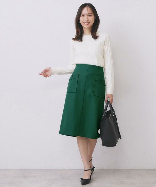 index / インデックス ミニ・ひざ丈スカート | ポケットタイトスカート【洗濯機OK/イージーケア/防シワ】 | 詳細6