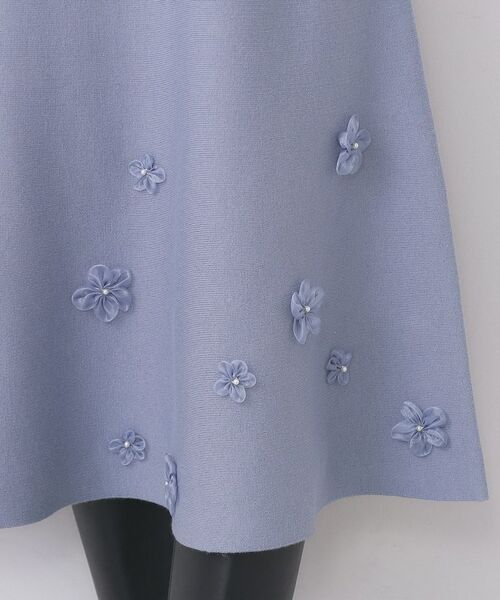 index / インデックス スカート | フラワーモチーフニットフレアスカート【洗える】 | 詳細24