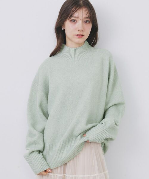 index / インデックス ニット・セーター | 選べる2丈 ハイネックカラーミックスラメニット【洗濯機OK】 | 詳細11