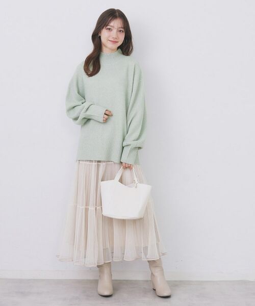 index / インデックス ニット・セーター | 選べる2丈 ハイネックカラーミックスラメニット【洗濯機OK】 | 詳細13