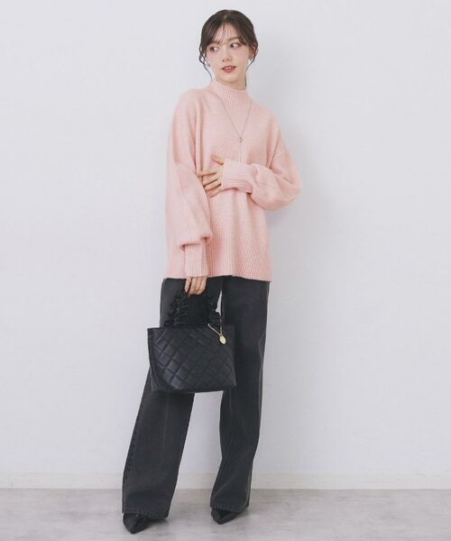 index / インデックス ニット・セーター | 選べる2丈 ハイネックカラーミックスラメニット【洗濯機OK】 | 詳細18