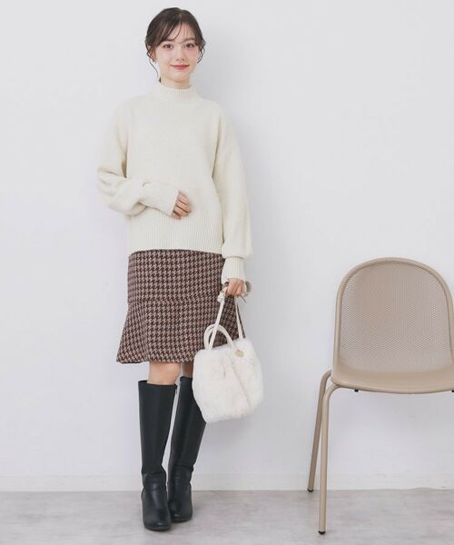 index / インデックス ニット・セーター | 選べる2丈 ハイネックカラーミックスラメニット【洗濯機OK】 | 詳細2