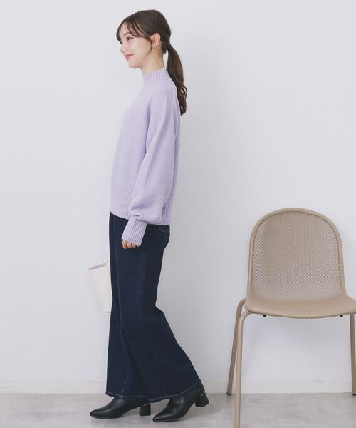 index / インデックス ニット・セーター | 選べる2丈 ハイネックカラーミックスラメニット【洗濯機OK】 | 詳細23
