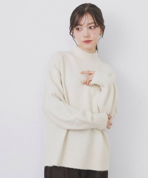 index / インデックス ニット・セーター | 選べる2丈 ハイネックカラーミックスラメニット【洗濯機OK】 | 詳細4