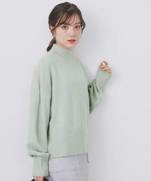 index / インデックス ニット・セーター | 選べる2丈 ハイネックカラーミックスラメニット【洗濯機OK】 | 詳細8