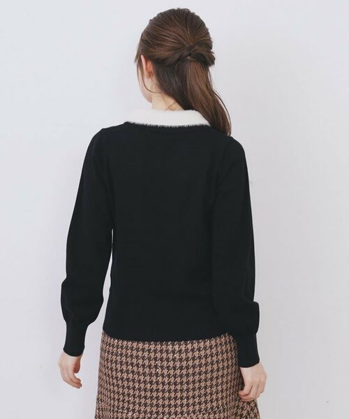 index / インデックス ニット・セーター | ダブルビジューフェザー衿付きニット【洗濯機OK】 | 詳細15