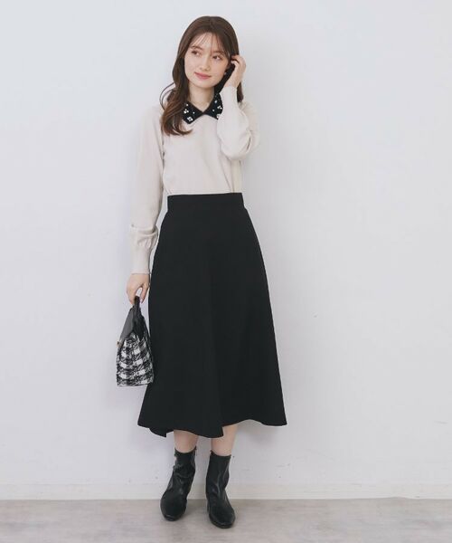 index / インデックス ニット・セーター | ダブルビジューフェザー衿付きニット【洗濯機OK】 | 詳細6