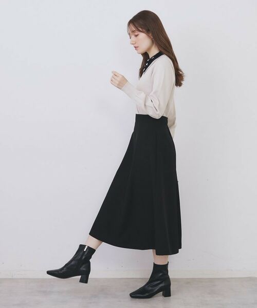 index / インデックス ニット・セーター | ダブルビジューフェザー衿付きニット【洗濯機OK】 | 詳細7