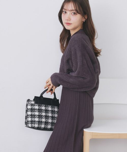 index / インデックス セットアップ | ラメフェザープルオーバーセット ニットワンピース【洗濯機OK】《XS~LL》 | 詳細1