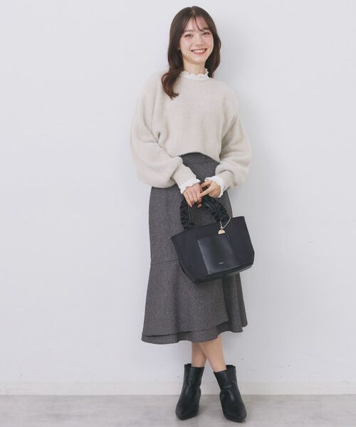 index / インデックス セットアップ | ラメフェザープルオーバーセット ニットワンピース【洗濯機OK】《XS~LL》 | 詳細13