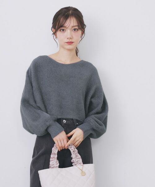 index / インデックス セットアップ | ラメフェザープルオーバーセット ニットワンピース【洗濯機OK】《XS~LL》 | 詳細19