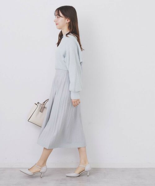 index / インデックス セットアップ | ラメフェザープルオーバーセット ニットワンピース【洗濯機OK】《XS~LL》 | 詳細23