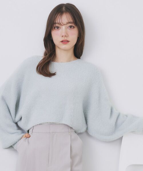 index / インデックス セットアップ | ラメフェザープルオーバーセット ニットワンピース【洗濯機OK】《XS~LL》 | 詳細26