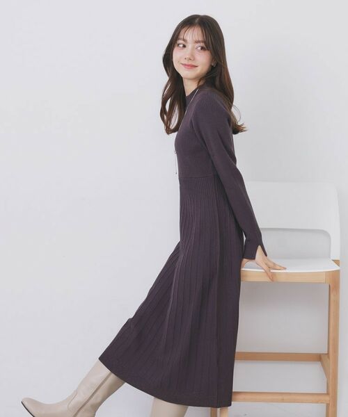 index / インデックス セットアップ | ラメフェザープルオーバーセット ニットワンピース【洗濯機OK】《XS~LL》 | 詳細3