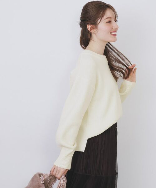 index / インデックス ニット・セーター | モックネックボクシーラメニット【洗濯機OK】《7col》 | 詳細1