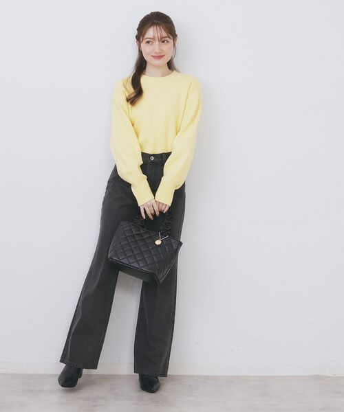 index / インデックス ニット・セーター | モックネックボクシーラメニット【洗濯機OK】《7col》 | 詳細15