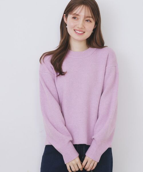 index / インデックス ニット・セーター | モックネックボクシーラメニット【洗濯機OK】《7col》 | 詳細17