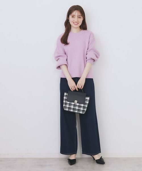 index / インデックス ニット・セーター | モックネックボクシーラメニット【洗濯機OK】《7col》 | 詳細18