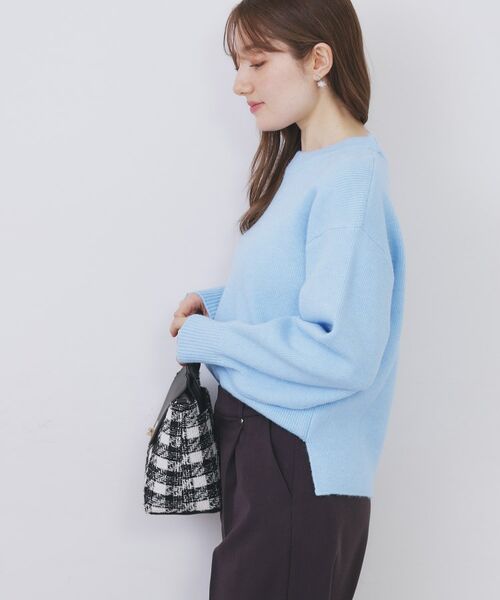index / インデックス ニット・セーター | モックネックボクシーラメニット【洗濯機OK】《7col》 | 詳細21
