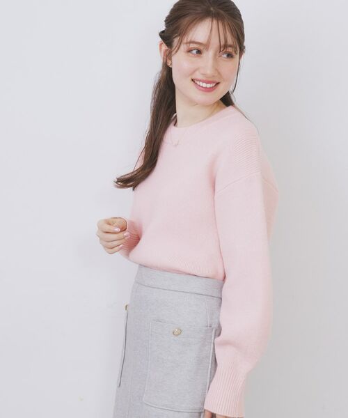 index / インデックス ニット・セーター | モックネックボクシーラメニット【洗濯機OK】《7col》 | 詳細25