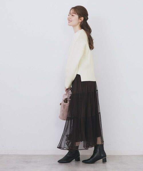 index / インデックス ニット・セーター | モックネックボクシーラメニット【洗濯機OK】《7col》 | 詳細3