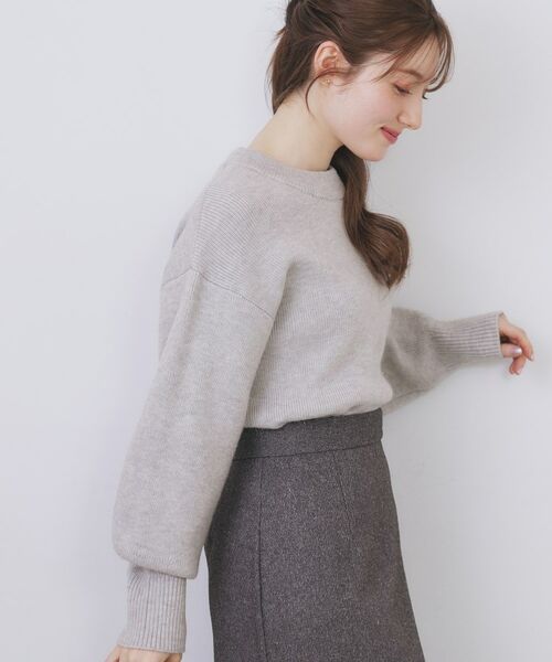 index / インデックス ニット・セーター | モックネックボクシーラメニット【洗濯機OK】《7col》 | 詳細5