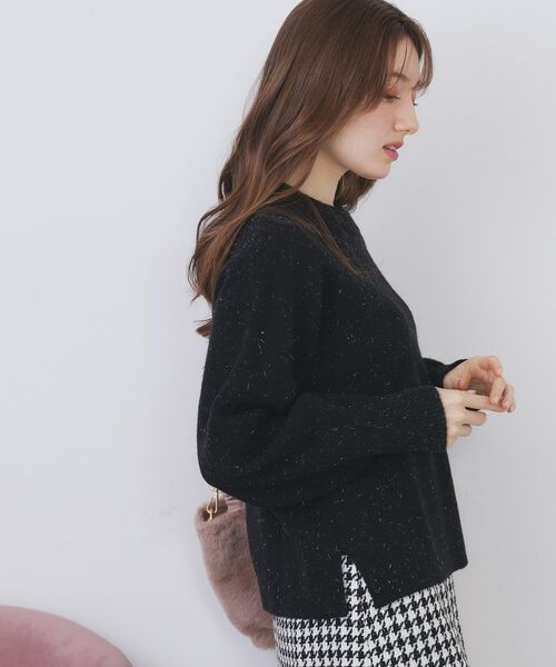 index / インデックス ニット・セーター | モックネックボクシーラメニット【洗濯機OK】《7col》 | 詳細9