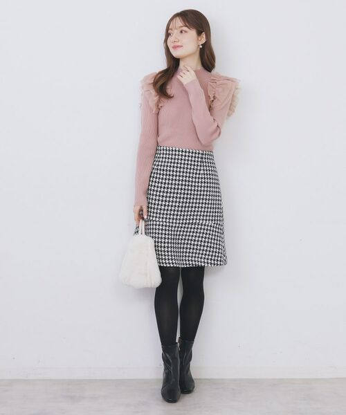 index / インデックス ニット・セーター | ショルダーチュールフリルハイネックニット【洗濯機OK/抗ピル】 | 詳細10