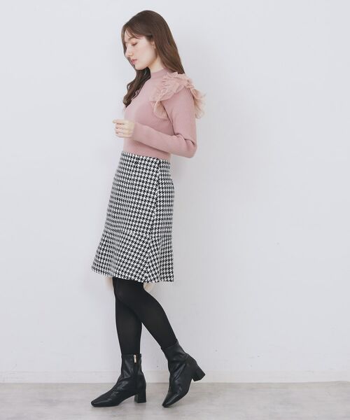 index / インデックス ニット・セーター | ショルダーチュールフリルハイネックニット【洗濯機OK/抗ピル】 | 詳細11