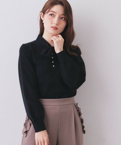 index / インデックス ニット・セーター | ヘンリーパールミニボウタイニット【洗濯機OK】 | 詳細1