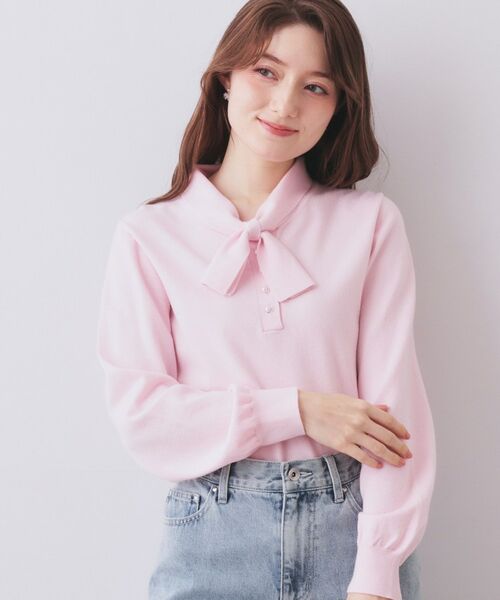 index / インデックス ニット・セーター | ヘンリーパールミニボウタイニット【洗濯機OK】 | 詳細5