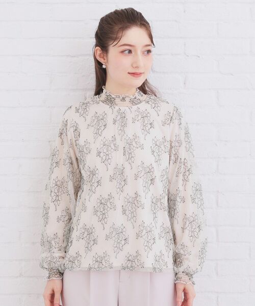 index / インデックス シャツ・ブラウス | フリルハイネックレーストップス【洗濯機OK】 | 詳細13