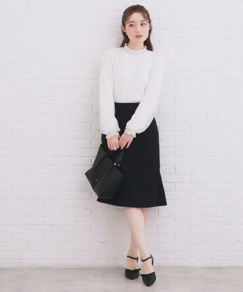 index / インデックス シャツ・ブラウス | フリルハイネックレーストップス【洗濯機OK】 | 詳細3