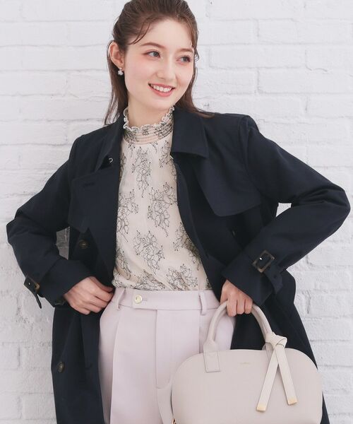 index / インデックス シャツ・ブラウス | フリルハイネックレーストップス【洗濯機OK】 | 詳細9