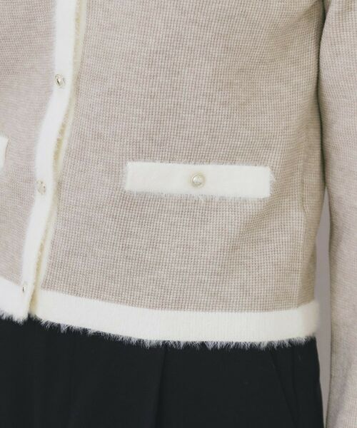 index / インデックス カーディガン・ボレロ | フェザーバイカラークルーネックカーディガン【洗濯機OK】 | 詳細22