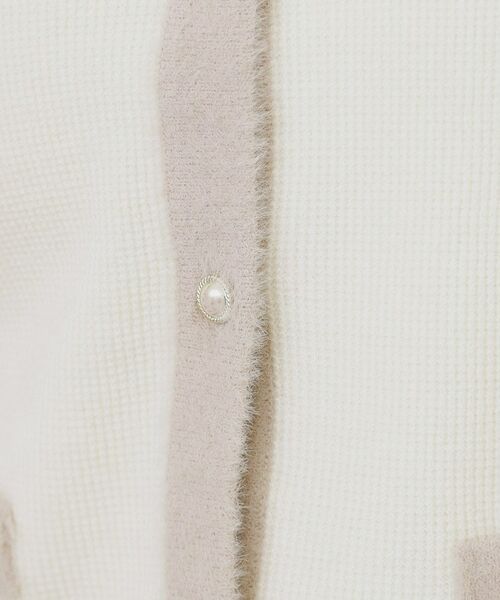 index / インデックス カーディガン・ボレロ | フェザーバイカラークルーネックカーディガン【洗濯機OK】 | 詳細4