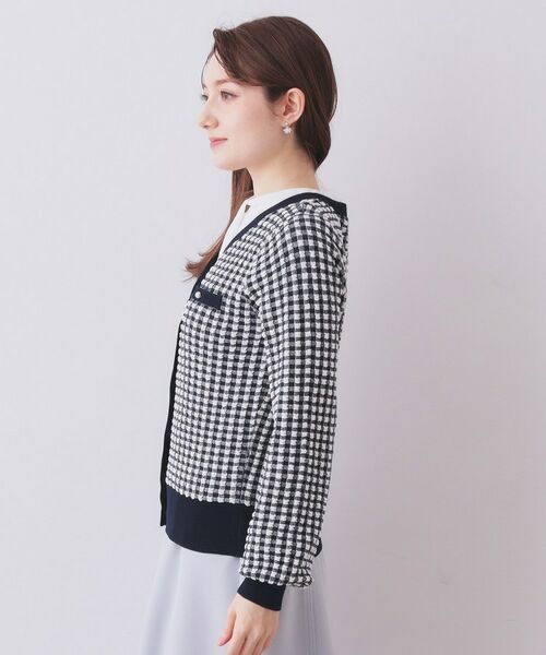 index / インデックス カーディガン・ボレロ | チェックジャカードカーディガン【洗濯機OK】 | 詳細14