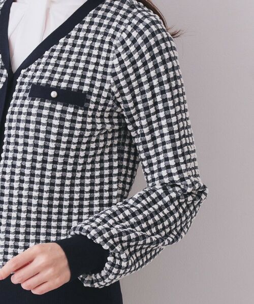 index / インデックス カーディガン・ボレロ | チェックジャカードカーディガン【洗濯機OK】 | 詳細17